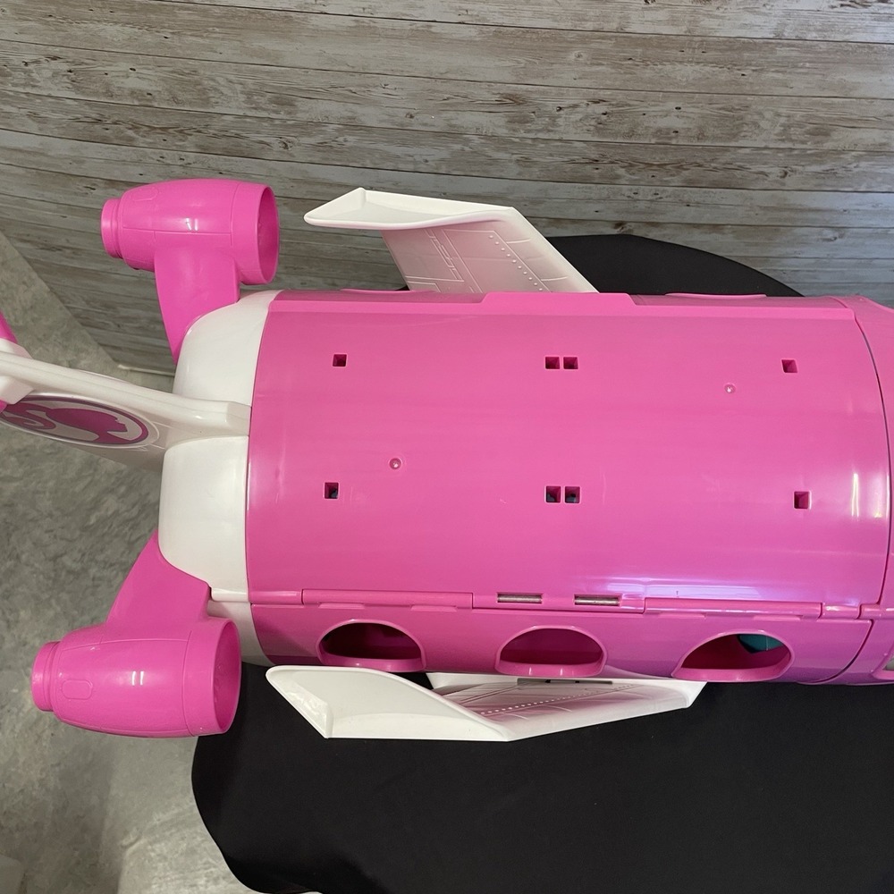 Barbie Dream Plane Airplane Jumbo Jet 2019 Mattel Play Set Pink + Serving Cart - Picture 10 of 16